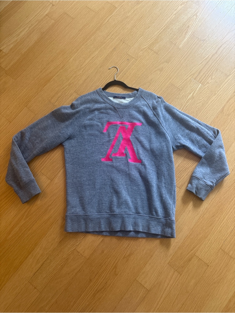 Louis Vuitton Crewneck Sweatshirt with Pink Monogram Accent